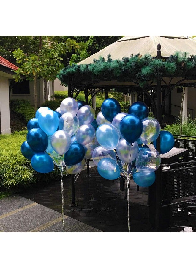 Balloonistics Metallic HD Toy Balloons Blue/Silver (Pack of 100) - Image 3
