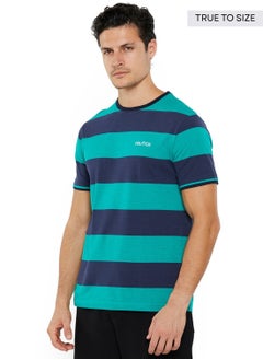 NAUTICA Contrast Striped Regular Fit Premium Cotton Crew Neck T-shirt  - Image 2