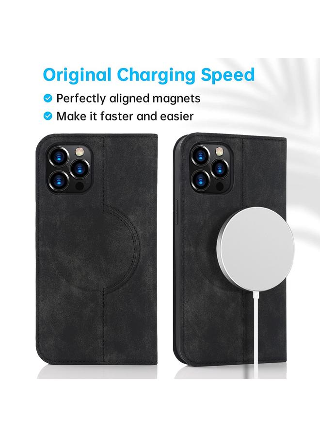 اس-توب جراب هاتف جلدي ماج سيف مع شحن لاسلكي لهاتف iPhone 12 Pro - Image 3