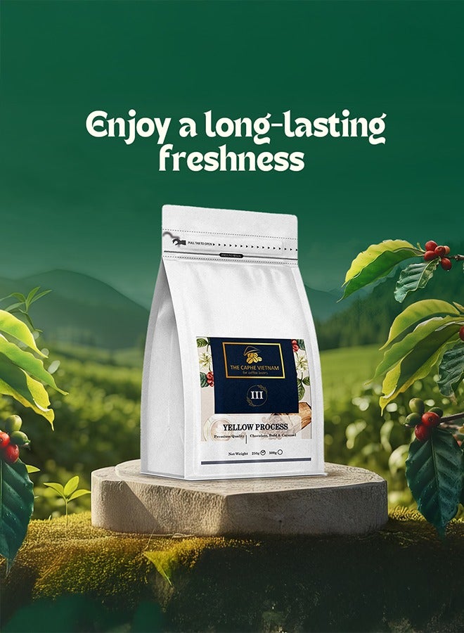 The Caphe Vietnam Premium Whole Beans Coffee - 250 G | Yellow Process | Medium Roast, Premium Robusta | Vietnamese Whole Coffee Bean - Image 5