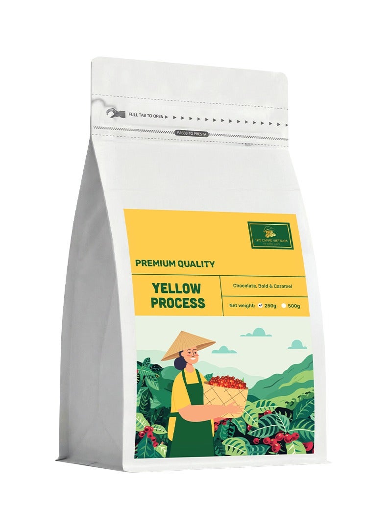 The Caphe Vietnam Robusta Coffee – Yellow Process (Single Origin, Whole Beans) 250g | Medium Roast, Bold & Full-Bodied, Freshly Roasted in Dubai - Image 1