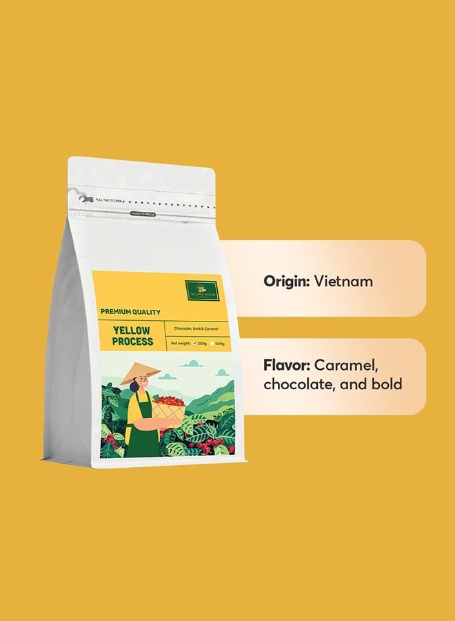 The Caphe Vietnam Robusta Coffee – Yellow Process (Single Origin, Whole Beans) 250g | Medium Roast, Bold & Full-Bodied, Freshly Roasted in Dubai - Image 3