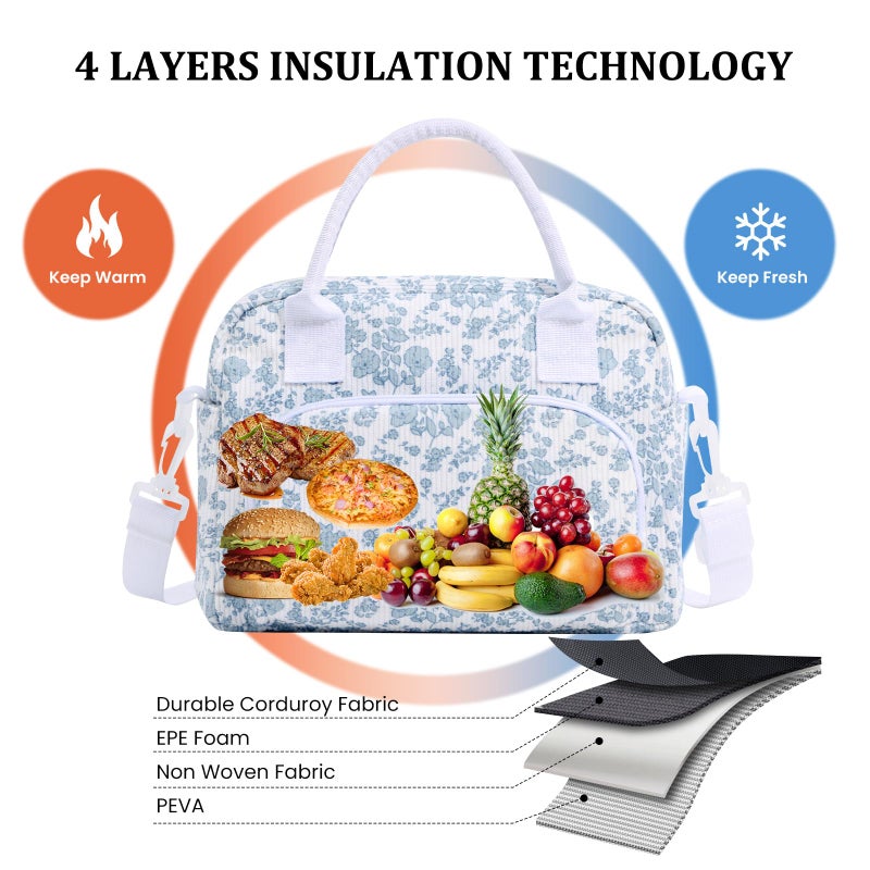MEXS Insulated Lunch Bag for Women Men Large Reusable Lunch Box Adult Leakproof Portable Cooler Tote Bags for Work Picnic - Image 4