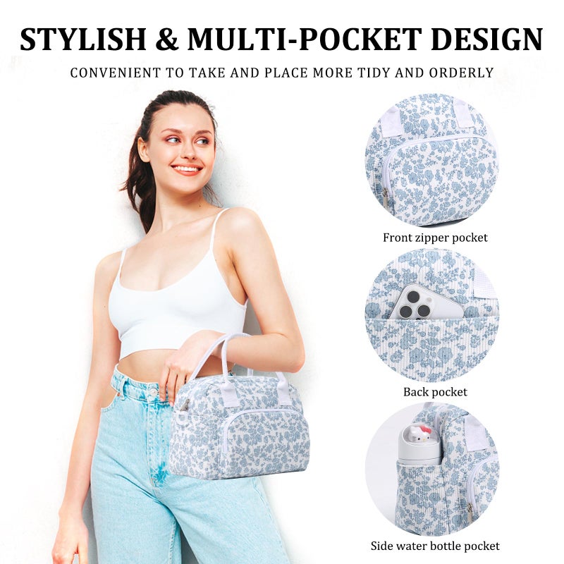 MEXS Insulated Lunch Bag for Women Men Large Reusable Lunch Box Adult Leakproof Portable Cooler Tote Bags for Work Picnic - Image 3
