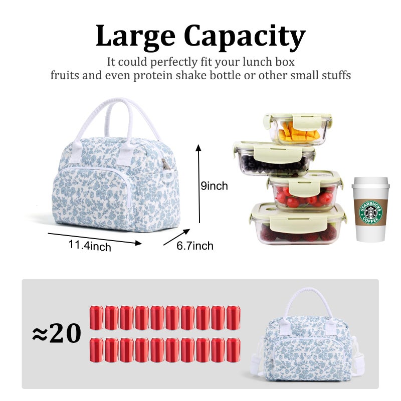 MEXS Insulated Lunch Bag for Women Men Large Reusable Lunch Box Adult Leakproof Portable Cooler Tote Bags for Work Picnic - Image 2