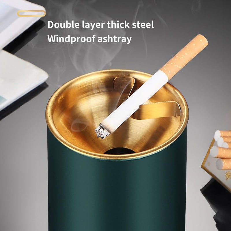 PARVY ® Car Ashtray with Lid | Portable Windproof Stainless Steel Butt Bucket Ashtray | Removable Funnel for Easy Cleaning | Perfect for Car, Office, Outdoor Travel - Image 2