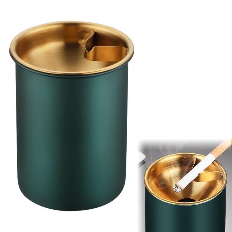 PARVY ® Car Ashtray with Lid | Portable Windproof Stainless Steel Butt Bucket Ashtray | Removable Funnel for Easy Cleaning | Perfect for Car, Office, Outdoor Travel - Image 1