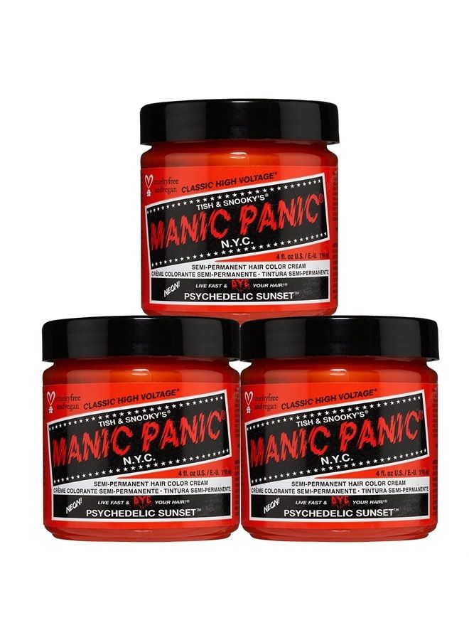 Manic Panic مجموعة من 3 ألوان صبغة شعر بلون غروب الشمس المخدر - Image 1