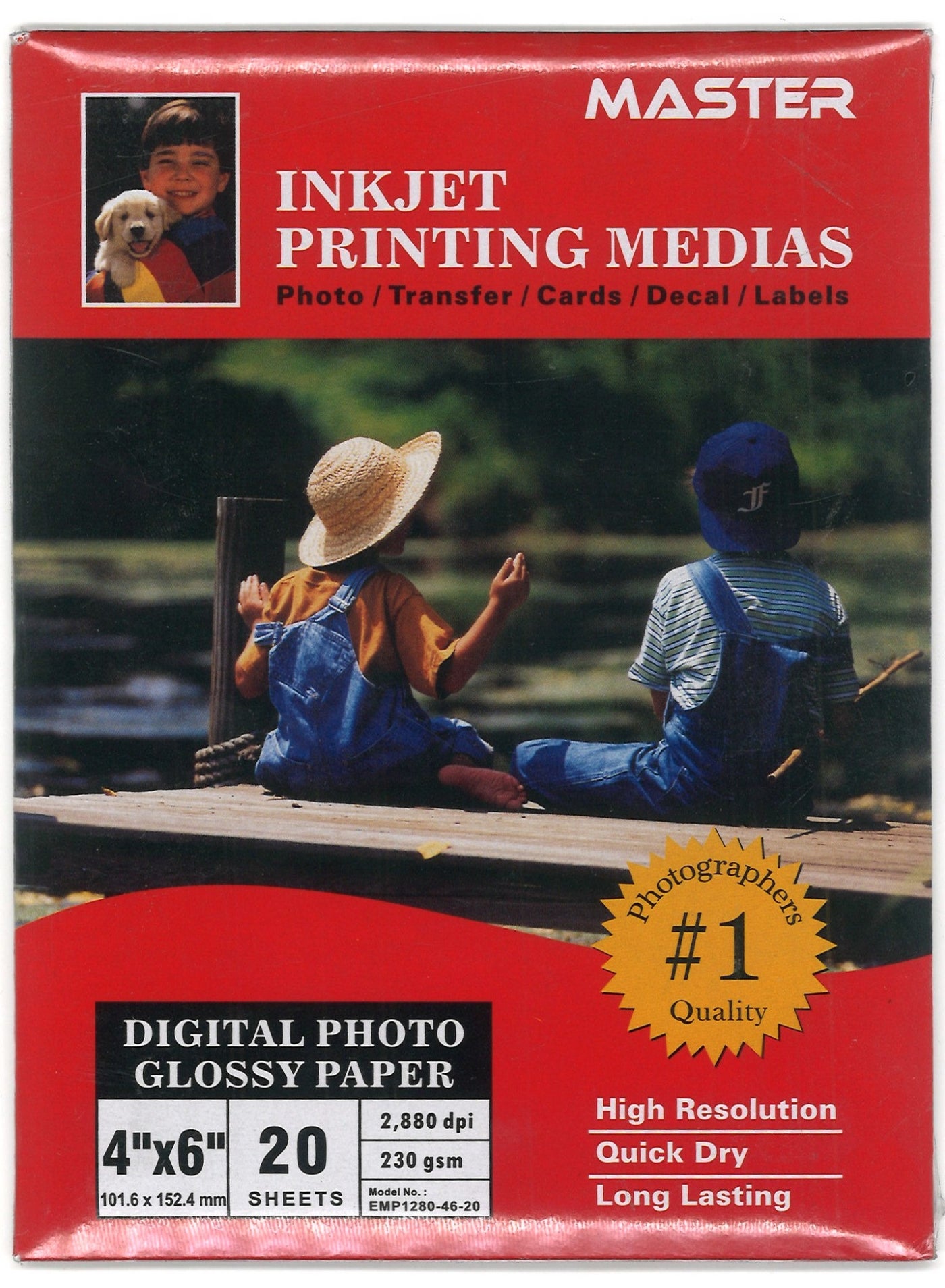 Master Master 20-piece Photo Glossy Paper 4x6 Inch