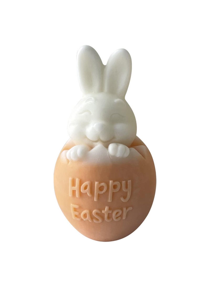 GGOOT Easter Rabbit Silicone Mold 3D Easter Rabbit Candle Molds Easter Bunny Mould Easter Bunny Egg Mould For DIY Candle, Cake, Soap, Crafts Decorations  - Image 1