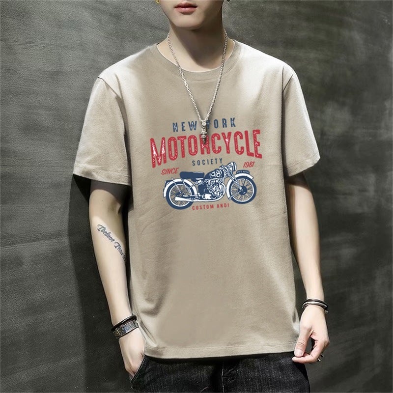 Summer Short-Sleeved T-Shirt For Men 2025 Thin Slim Trendy T-Shirt Ins Versatile Spring & Fall Half-Sleeved Tops For Men - Image 5