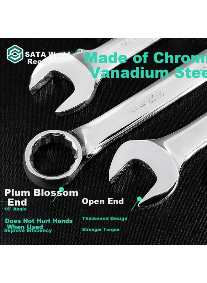 Sata 40216, Fully Polished Dual-purpose Wrench, 21mm - Image 3