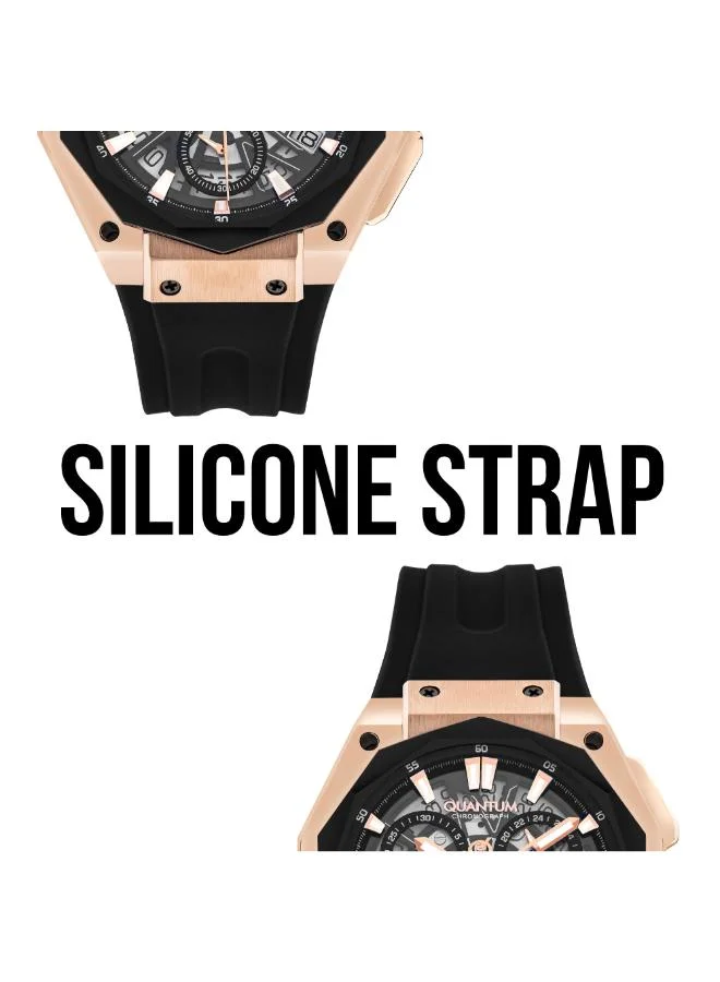Quantum Men's Silicone Chronograph Watch HNG1097.851 - 47 mm