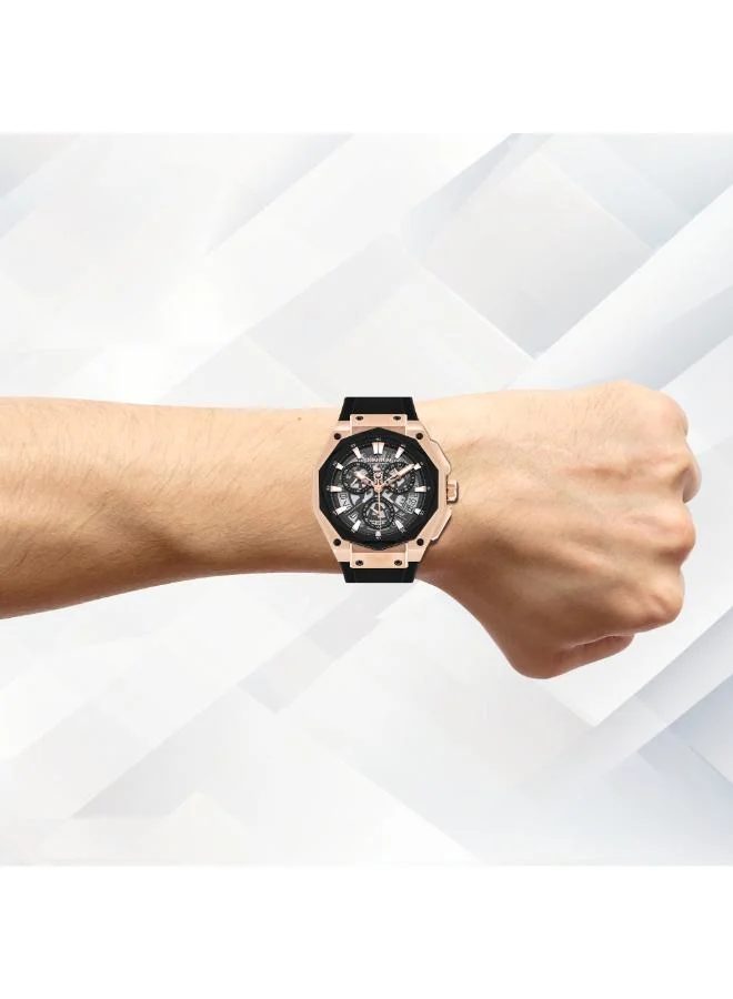 Quantum Men's Silicone Chronograph Watch HNG1097.851 - 47 mm