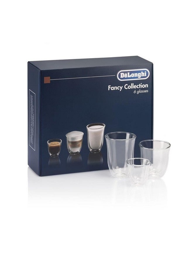 De'Longhi DeLonghi Coffee Connoisseur Glasses (set of 6): 2 Espresso, 2 Cappuccino, 2 Latte Macchiato  - Image 3