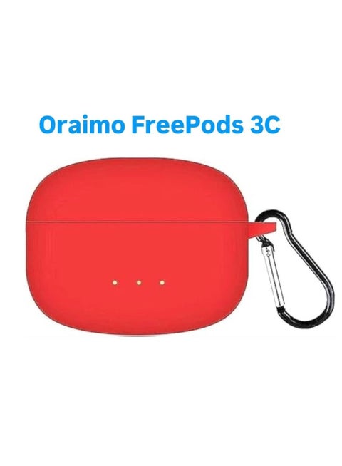 حافظة سيليكون لسماعه اورايمو فري بودز 3C - احمر