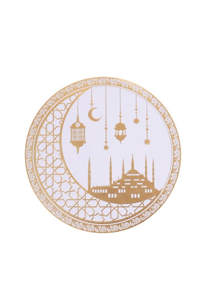 مفرش طاولة ذهبي قابل للغسيل بحجم 3 قطع، مفرش طاولة ذهبي معزول فاخر وقابل للغسل، مناسب للحفلات والاستخدام اليومي 38*38 سم - Image 1