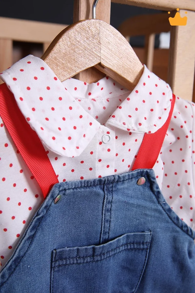 بيبي هولا Denim Overalls Dress