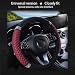 WLERIR Microfiber Leather Steering Wheel Cover with AntiSlip Lining Universal Car Accessory for Steering Wheel with a Diameter of 14515 inch Wine red - Image 3