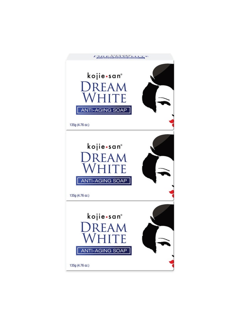 كوجي سان 3 قطع من صابون دريم وايت لمقاومة الشيخوخة 135 جم 