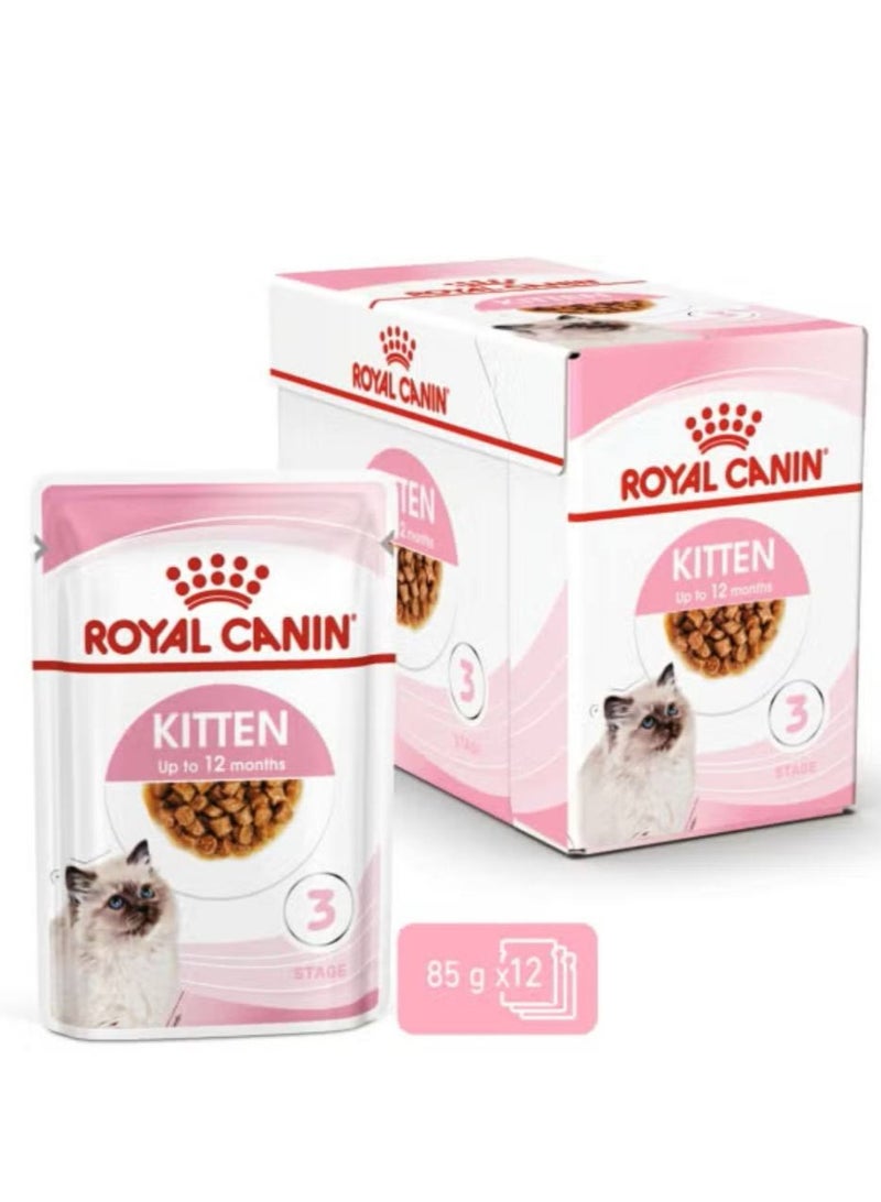 ROYAL CANIN طعام رطب كيتنغرافي من فيلين هيلث للتغذية - أكياس للقطط الصغيرة حتى 12 شهر 85 جرام - عبوة من 12. - Image 4