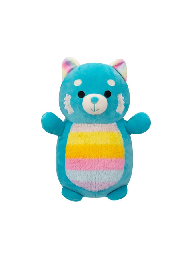 Squishmallows - 10 inch Vanessa Teal Red Panda W/Rainbow Belly Hugmee , Officially Licensed Kellytoy Plush Toy, Colorful Soft Toy, Gift for Kids, Girls & Boys Washable Squishy Stuff Toy Multicolor All Age - Image 1