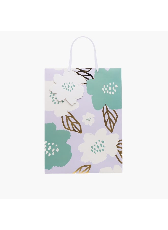 Findz Leaf Print Paper Gift Bag - Extra Large - Image 1