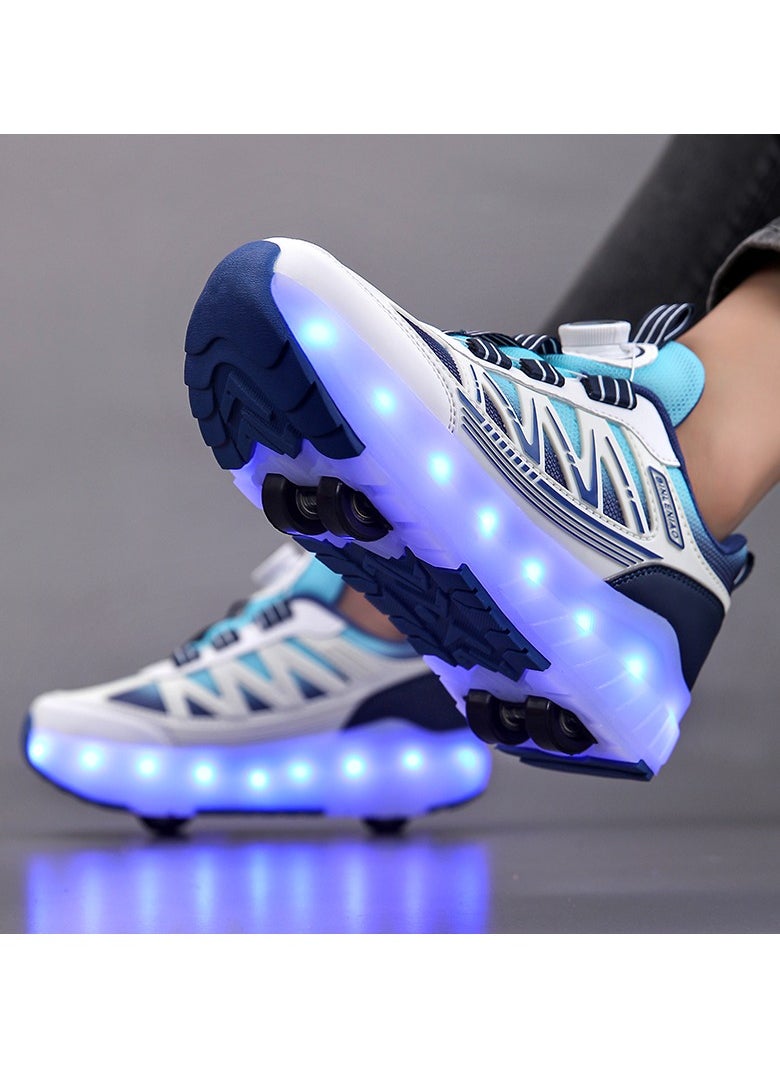 BINLENIAO LED Flash Light Sneaker Skate Shoes with Wheels USB Charging Roller Skates Shoes  - Image 4