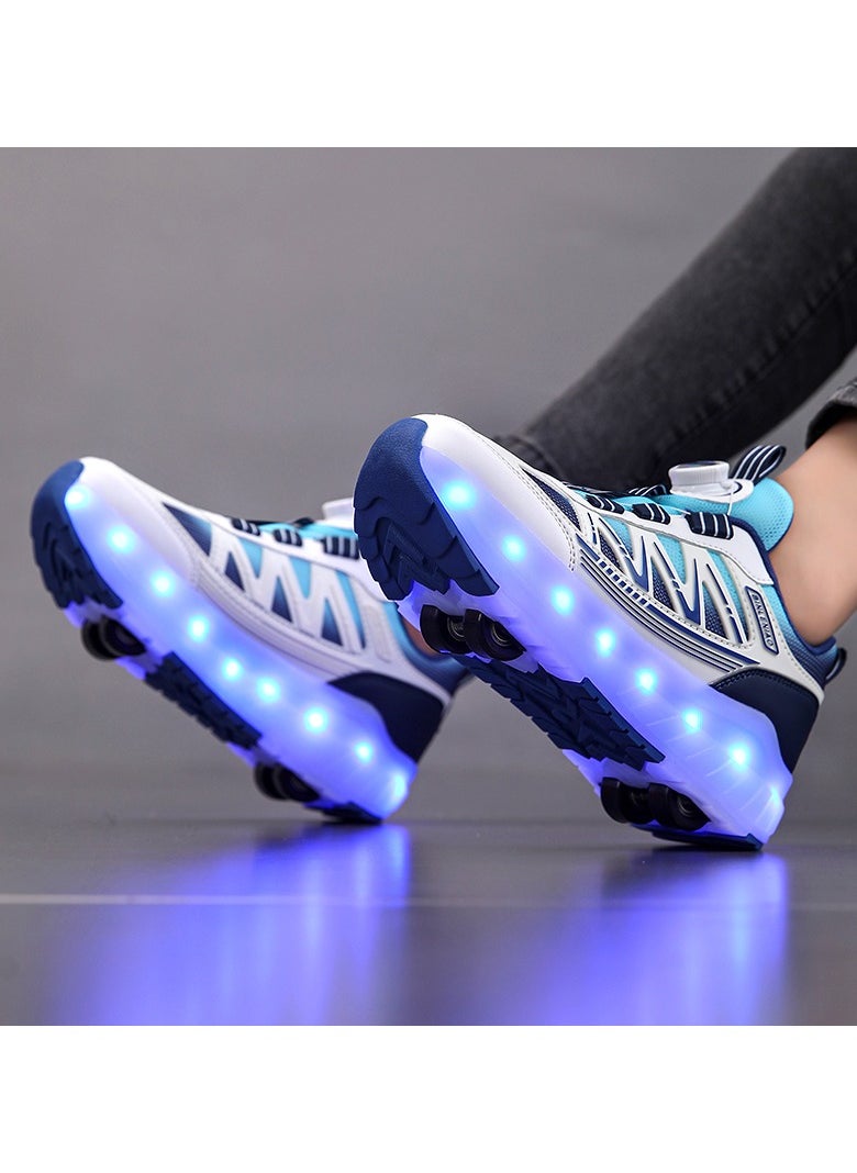 BINLENIAO LED Flash Light Sneaker Skate Shoes with Wheels USB Charging Roller Skates Shoes  - Image 5
