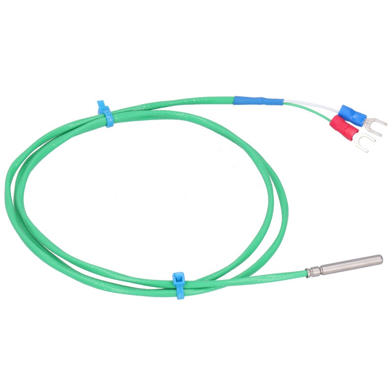 KType Thermocouple Probe Silicone Super Soft Temperature Measuring Line 0200℃ Green 4x30mm(2meter ) - Image 1