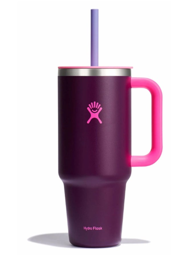 Hydro Flask 40 oz Tumbler with Handle, 2-in-1 Straw and Sip Lid, Leakproof, Dishwasher Safe, Insulated Stainless Steel Travel Coffee Mug, Keeps Cold for 24 Hours, Fits in Car Cup Holder  - Image 1