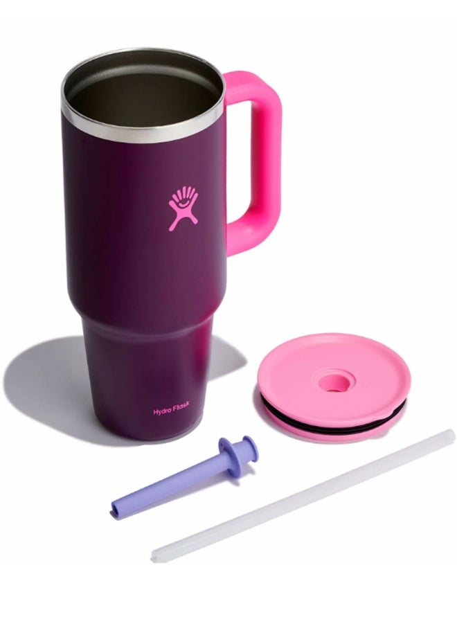 Hydro Flask 40 oz Tumbler with Handle, 2-in-1 Straw and Sip Lid, Leakproof, Dishwasher Safe, Insulated Stainless Steel Travel Coffee Mug, Keeps Cold for 24 Hours, Fits in Car Cup Holder  - Image 3