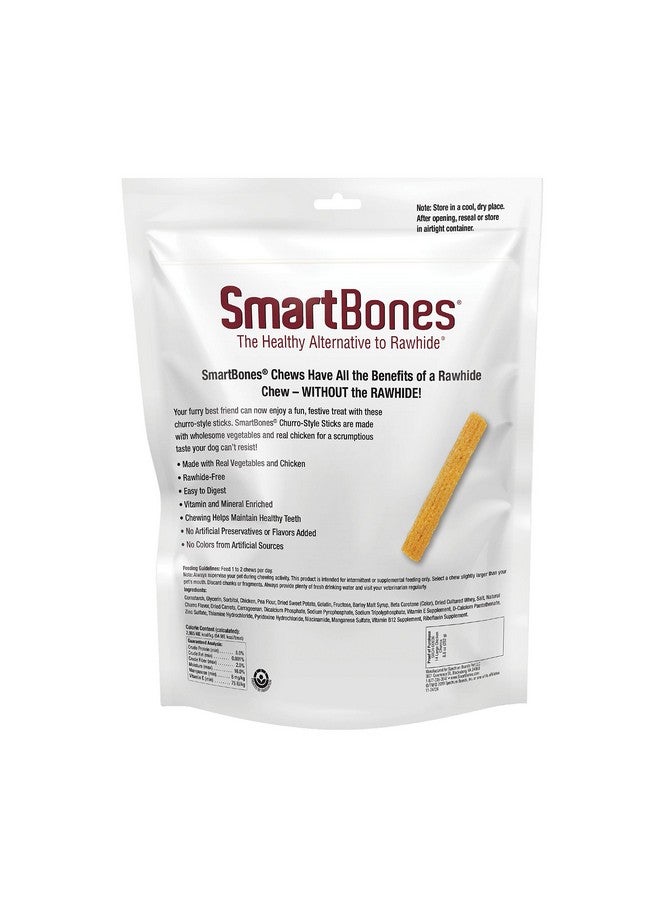 SmartBones Churro-Style Sticks 14 Count, Made with Real Chicken, Rawhide-Free Chews for Dogs - Image 1