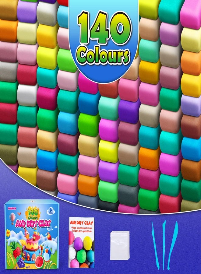 ESSENSON Air Dry Clay 140 Colors, Modeling Clay for Kids, DIY Molding Magic Clay, Gift for Kids - Image 2