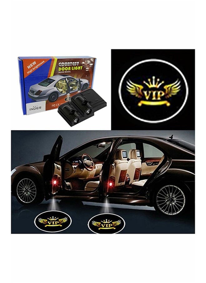 Y&D 2-Piece LED Car Door VIP Logo Projector Shadow Light Set  - Image 1