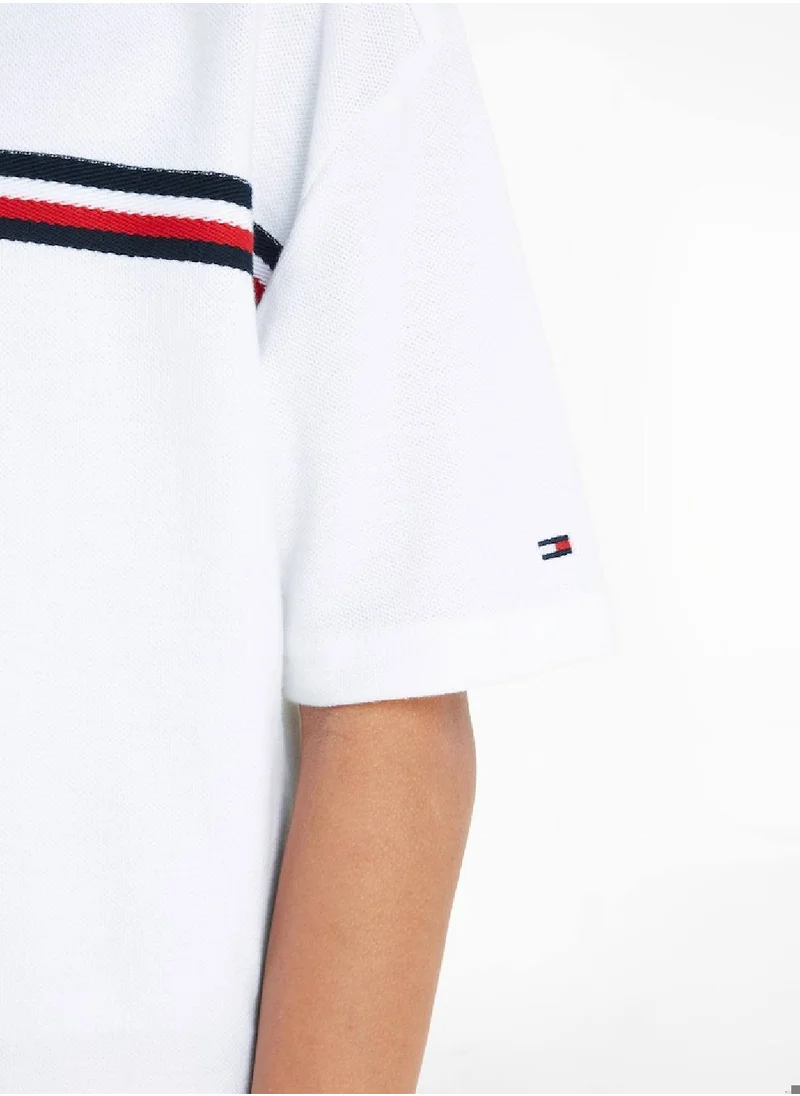 تومي هيلفيغر Boys' Short Sleeves T-Shirt - Cotton, White