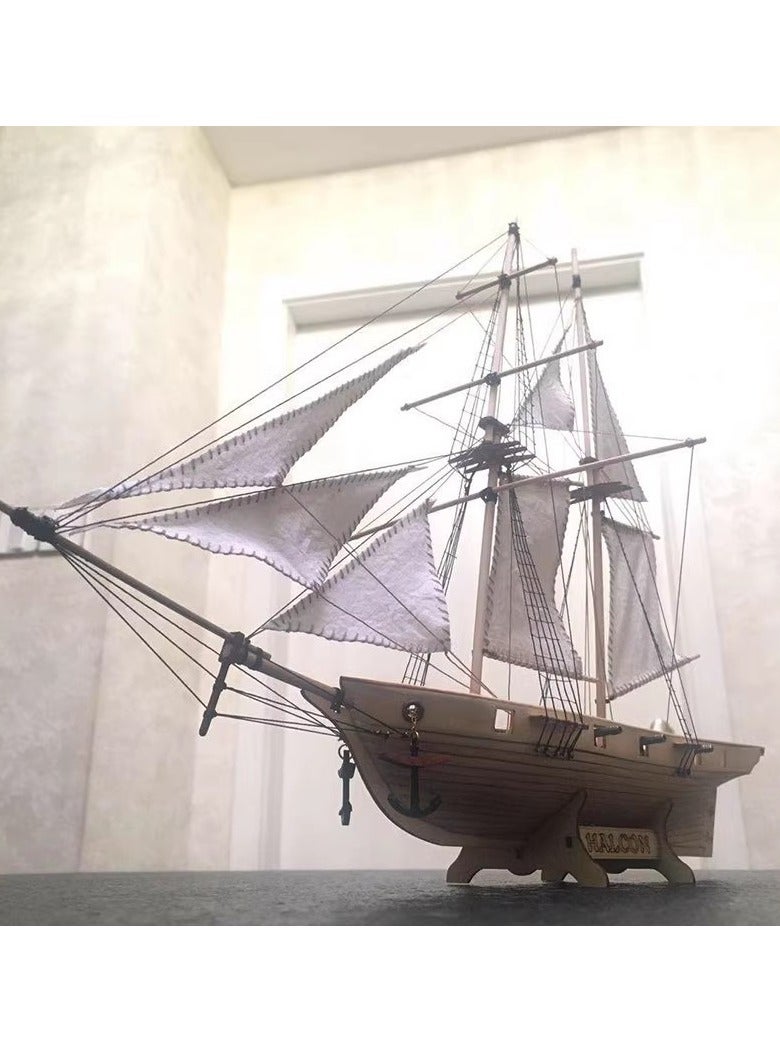 M MIAOYAN Harvey Ship DIY Wooden Model Kit | Vintage Sailing Boat Craft for Assembly & Display  - Image 2