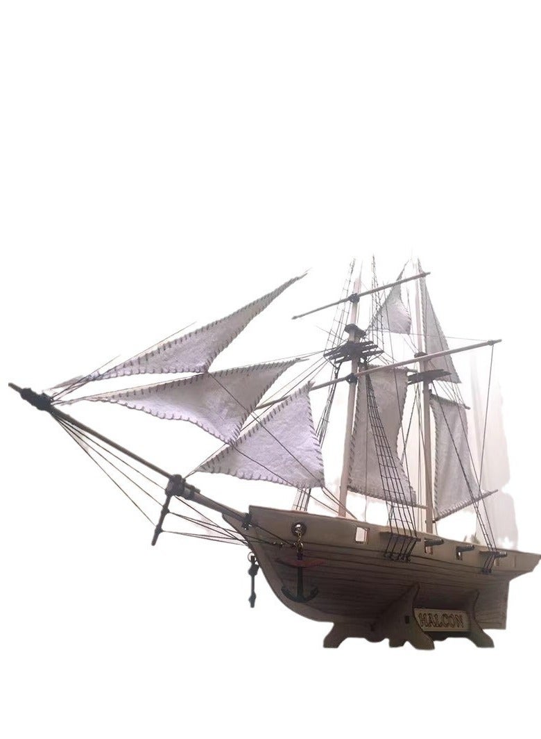 M MIAOYAN Harvey Ship DIY Wooden Model Kit | Vintage Sailing Boat Craft for Assembly & Display  - Image 3
