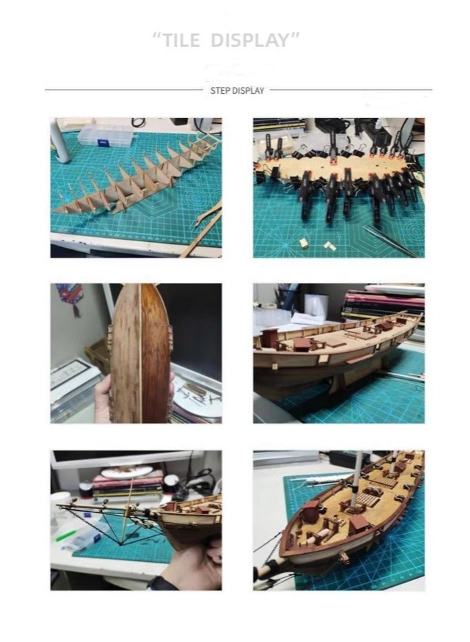 M MIAOYAN Harvey Ship DIY Wooden Model Kit | Vintage Sailing Boat Craft for Assembly & Display  - Image 5