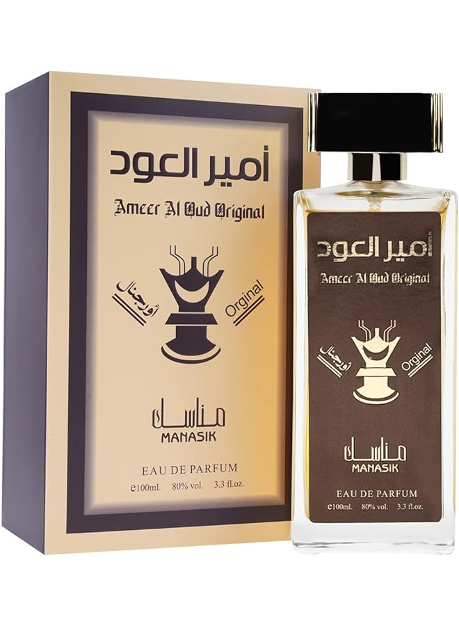 مناسك أمير العود عطر أصلي بريميوم ذو رائحة منعشة ومهدئة يدوم طويلاً للرجال 100 مل - Image 1