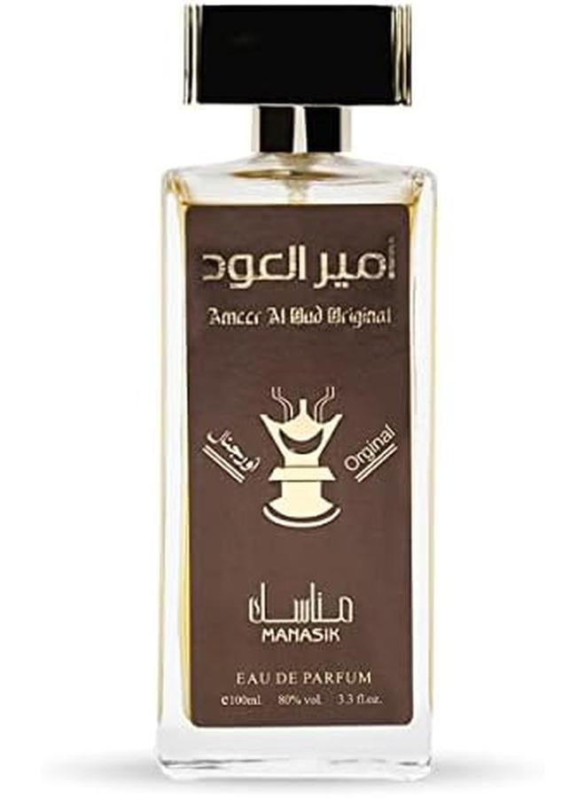 مناسك أمير العود عطر أصلي بريميوم ذو رائحة منعشة ومهدئة يدوم طويلاً للرجال 100 مل - Image 2
