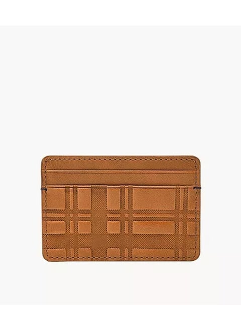 Fossil Men's Leather Minimalist Card Case Front Pocket Wallet