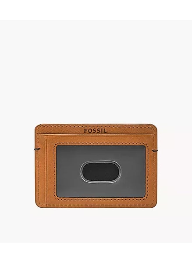 FOSSIL Fossil Men's Leather Minimalist Card Case Front Pocket Wallet  - Image 3