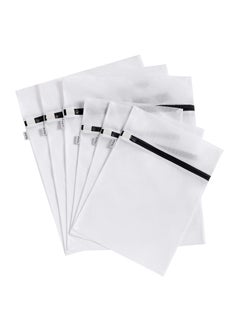 6 Pcs/Set Mesh Laundry Bags Reusable Washing Machine Bag Travel Laundry Bags for Dirty Clothes, Mesh Laundry Bags for Delicate Blouse, Hosiery, Underwear, Bra, Shoes, Lingerie Baby Clothes (3L+3M)