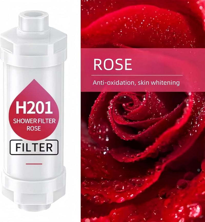 Fejytor Rose Vitamin Shower Filter, Aromatherapy Shower Infuser, Shower Head Filter for Hard Water Softener, Filters Impurities, Rust Removal, Chlorine Removal, Anti Hair Loss, Prevents Dry Skin (Rose) - Image 4
