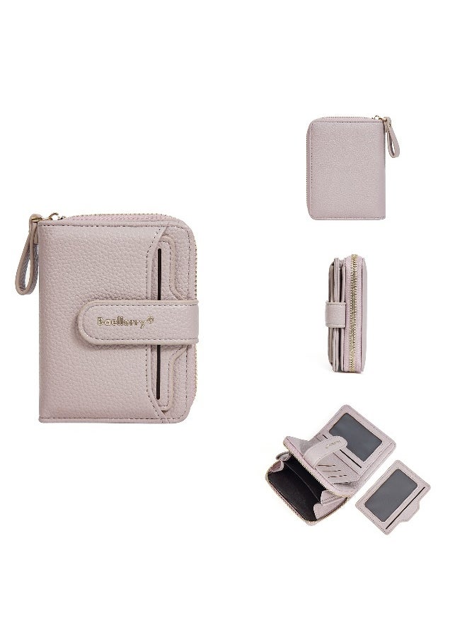 baellerry Korean Women's Purse Short Fashion Button Multi-card Wallet Advanced Sense Coin Wallet  - Image 1