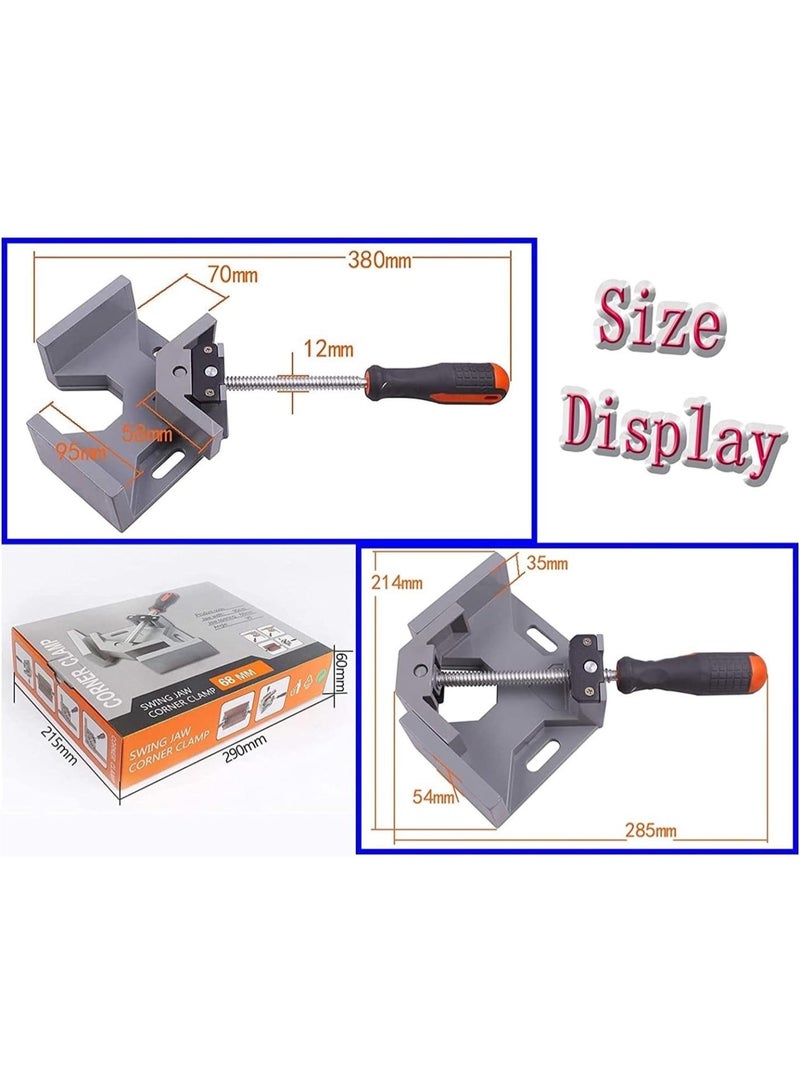 GGOOT Hardware Woodworking Tools Single Handle Right Angle Clamp Aluminum Alloy Welding Pliers Woodworking Clamp Angle Clamp Photo Frame Tool  - Image 3