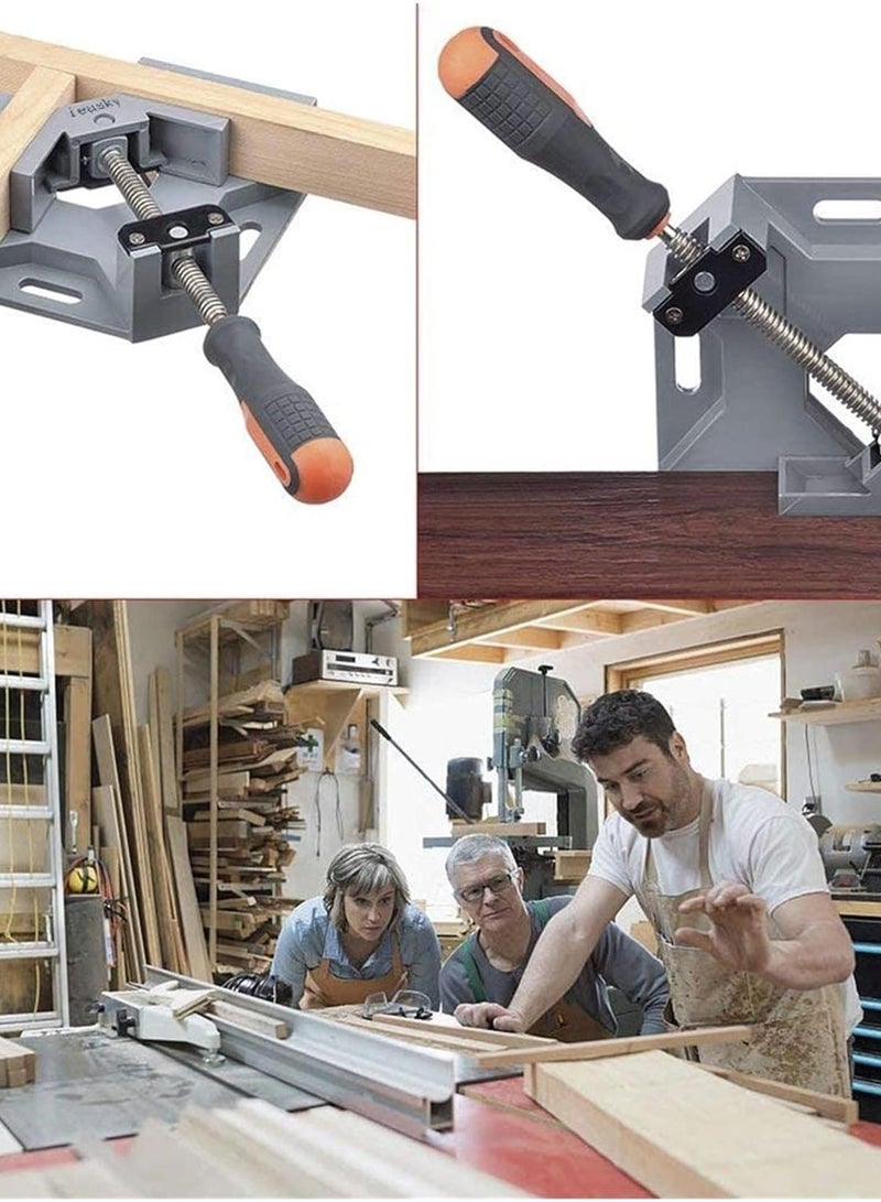 GGOOT Hardware Woodworking Tools Single Handle Right Angle Clamp Aluminum Alloy Welding Pliers Woodworking Clamp Angle Clamp Photo Frame Tool  - Image 5