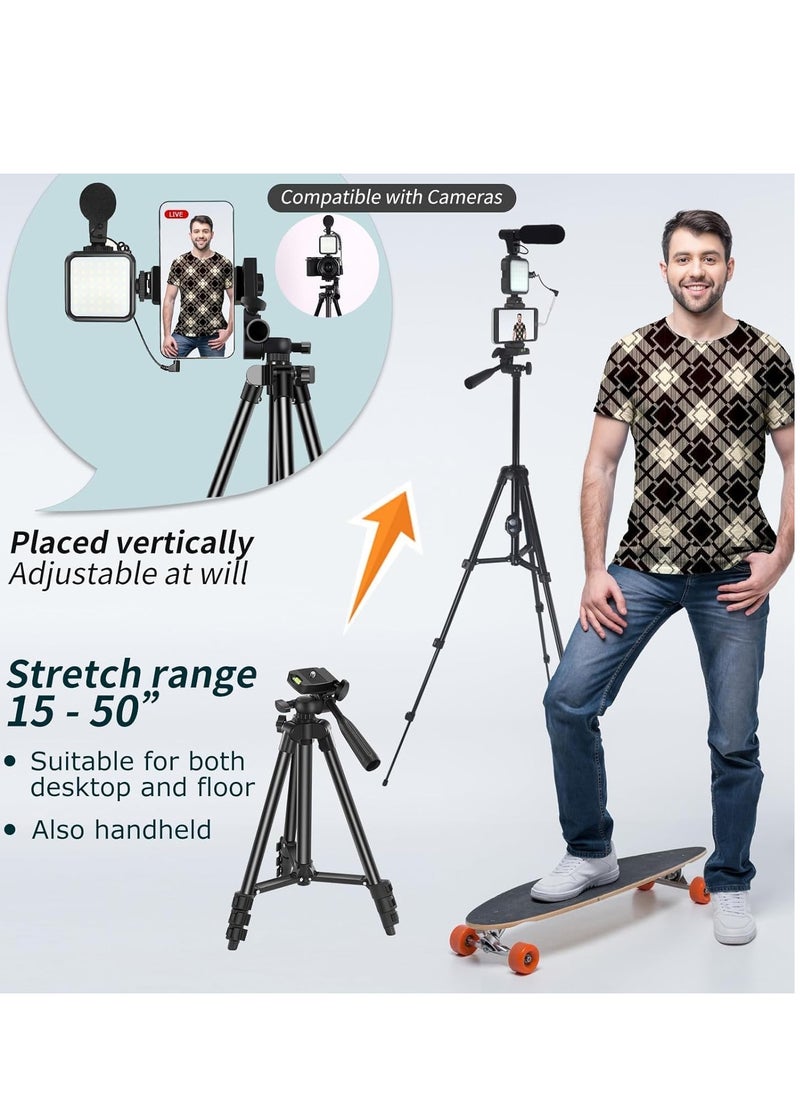 JAJEEK - YouTube Video Recording Kit for Beginners – Complete Vlogging Setup with 18" LED Ring Light, Tripod, Microphone, Phone Holder, and Remote Control – Ideal for Vloggers, Streamers, and Content Creators - Image 1