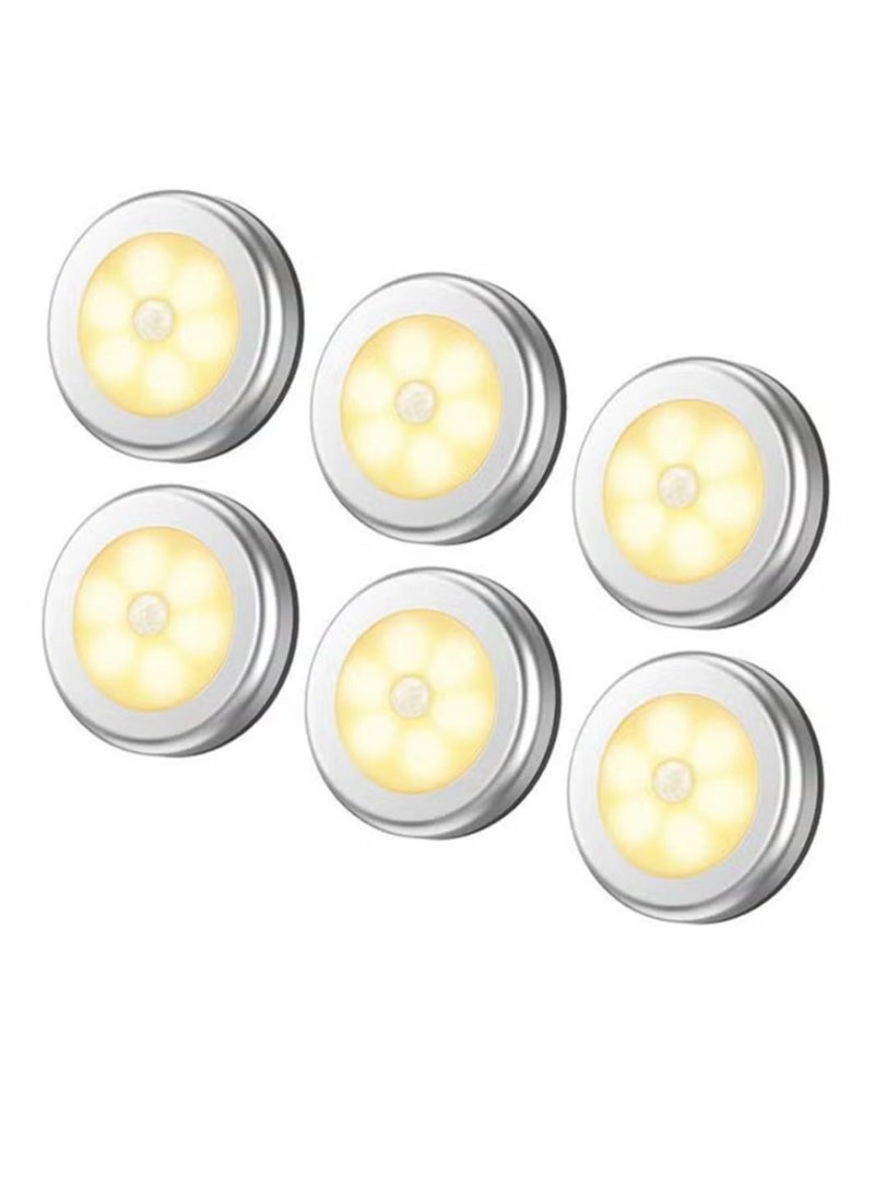 The Aura - Cabinet lamp package of 6 Led Night Light Automatic On/Off Stick-on Anywhere Battery Operated Cordless LED Motion Sensor Light - Image 1